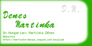 denes martinka business card